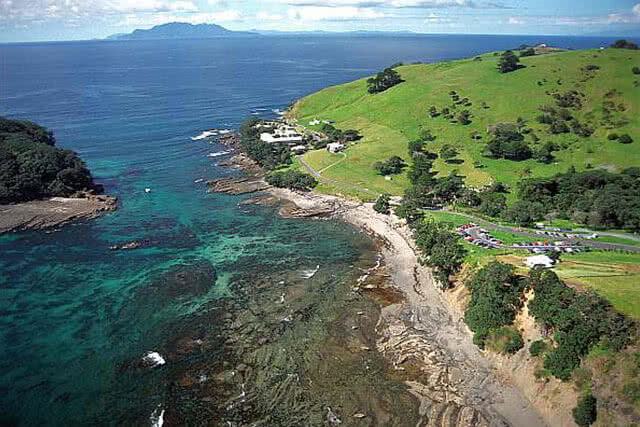 Image looking down onto Goat Island