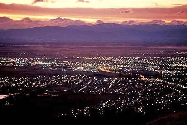 Sunset over the Port Hills, Christchurch