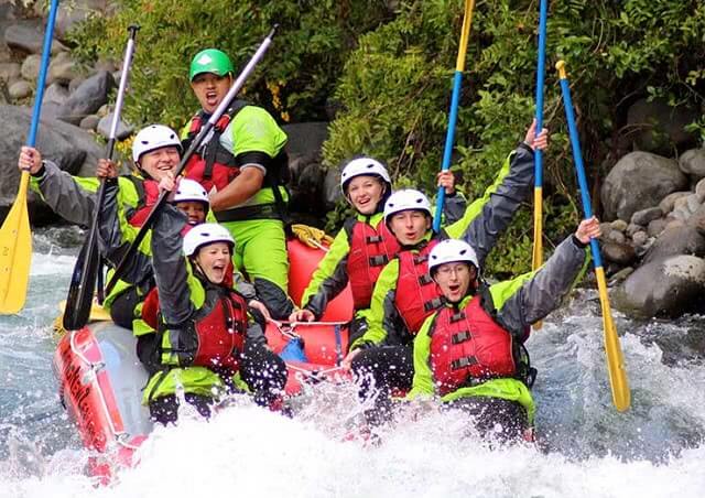 Whotewater rafting in the Tongariro National Park