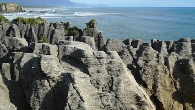 The impressive Punakaiki pancake rocks on New Zealand's West Coast