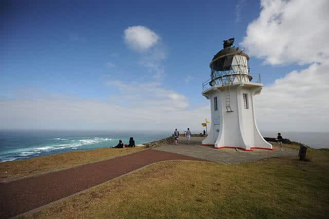 Cape Reinga Sign and lighthouse