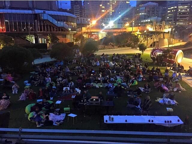 A big crowd at Wellington Outdoor Cinema