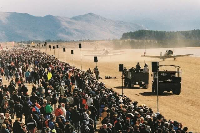 Crowds at the Warbirds over Wanaka Airshow