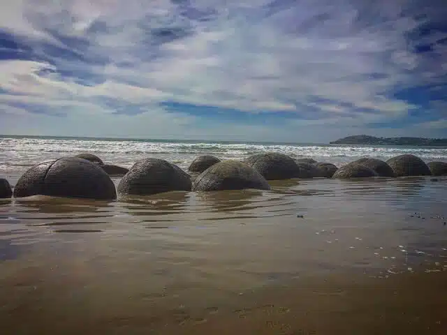 Image of the Moeraki Boulders taken by GO Explore fan Shirley Retter