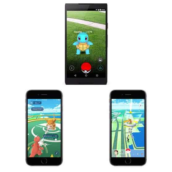 Screenshots taken from the Pokemon Go app