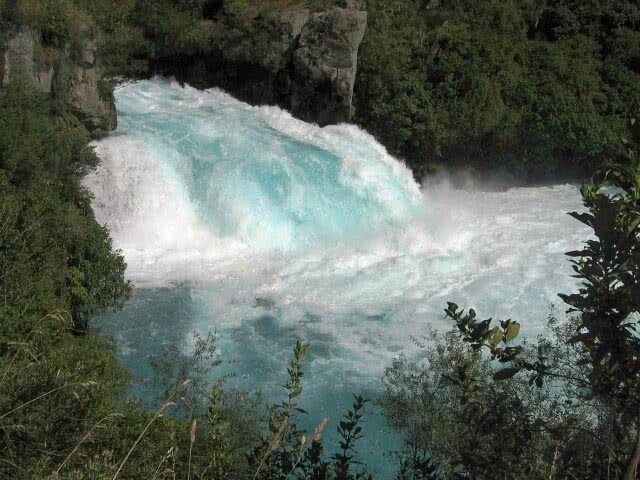 The Huka Falls in New Zealand near Taupo