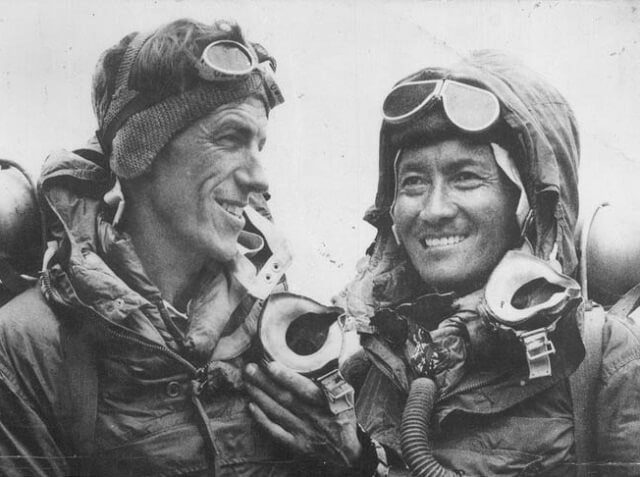 Sir Ed with Tenzing