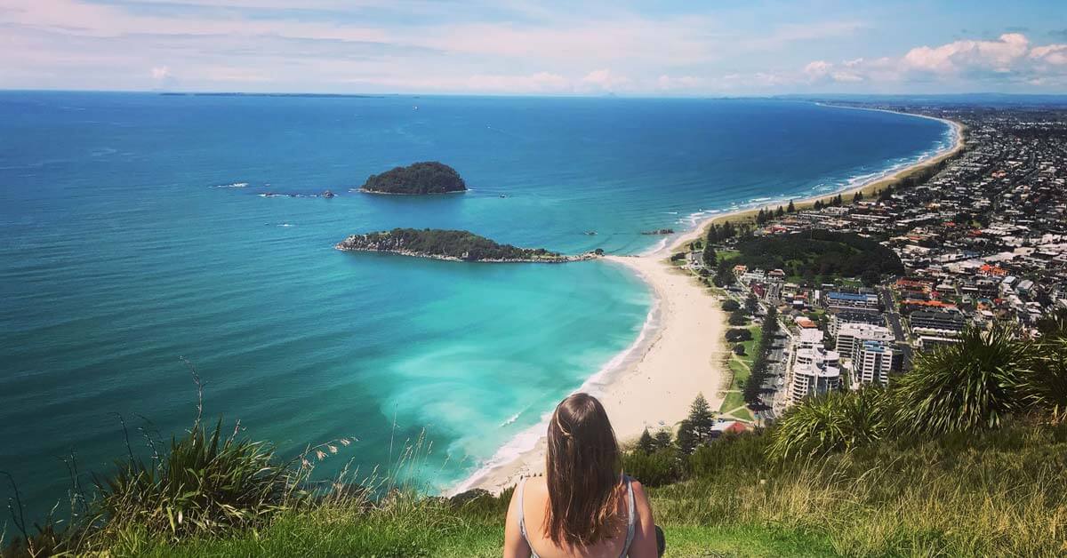 A view from the top of Mt Maunganui