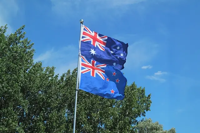 New Zealand and Australia flag