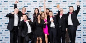 Image of the GO Rentals team winning the award