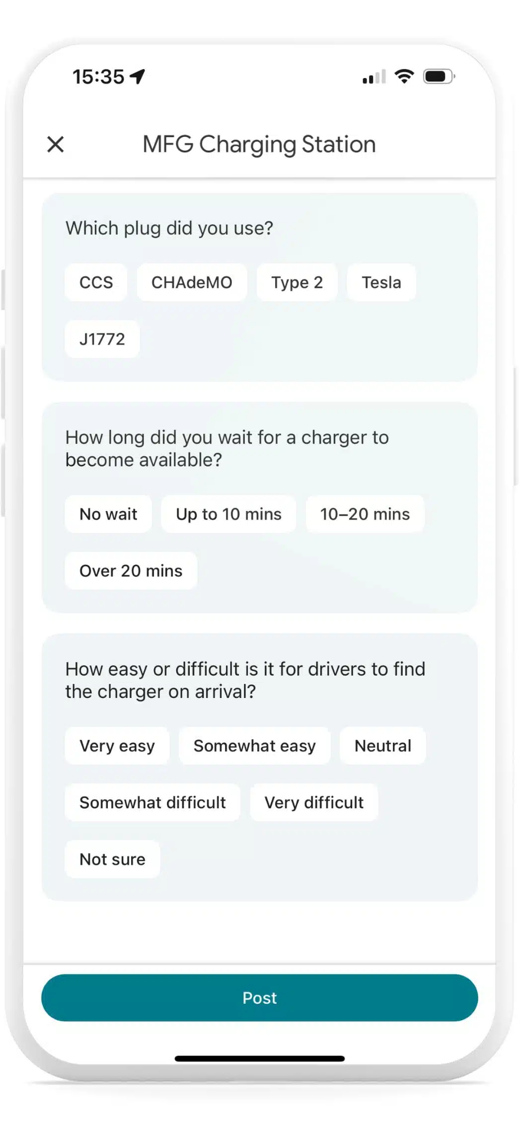 Google Maps EV Charging Stations Add a post questions